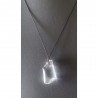 Collier avec pendentif cristal blanc