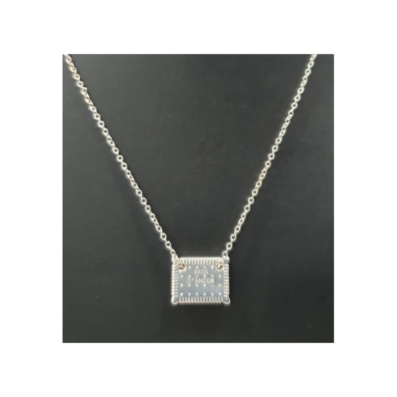 Collier argent petit beurre -Brin d’Amour