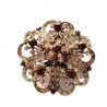 Broche fleurs avec strass Swarovski