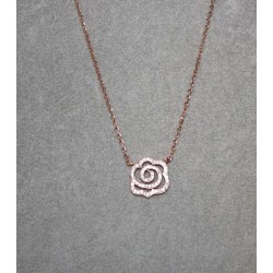 Collier avec pendentif Rose argent rose AG925