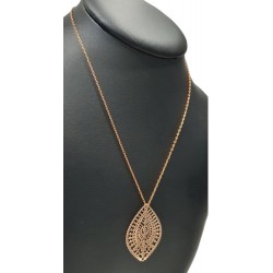 Collier doré avec pendentif goutte ajourée GM- Brin d'Amour -