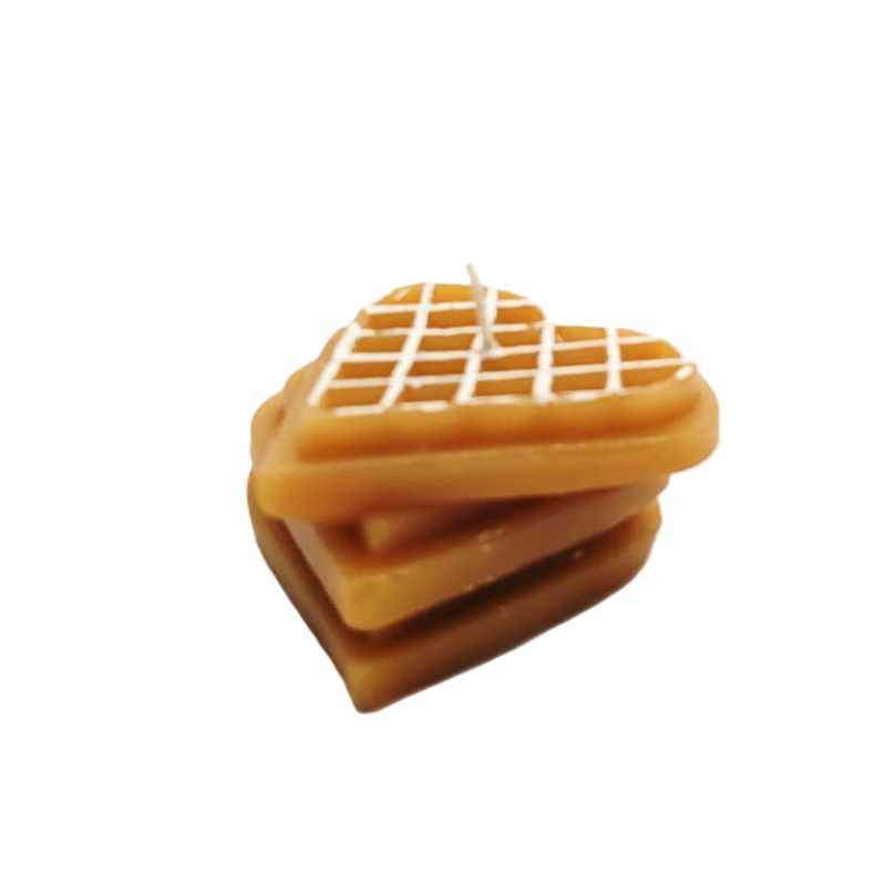 Petite bougie en forme de gaufre