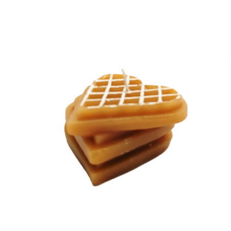 Petite bougie en forme de gaufre