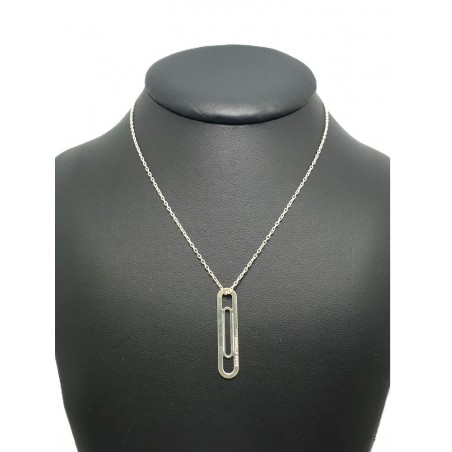 Collier avec pendentif argenté en forme de trombone - Brin d'Amour