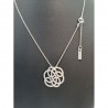 Collier argenté avec pendentif rosace entrelacé – Brin d’Amour