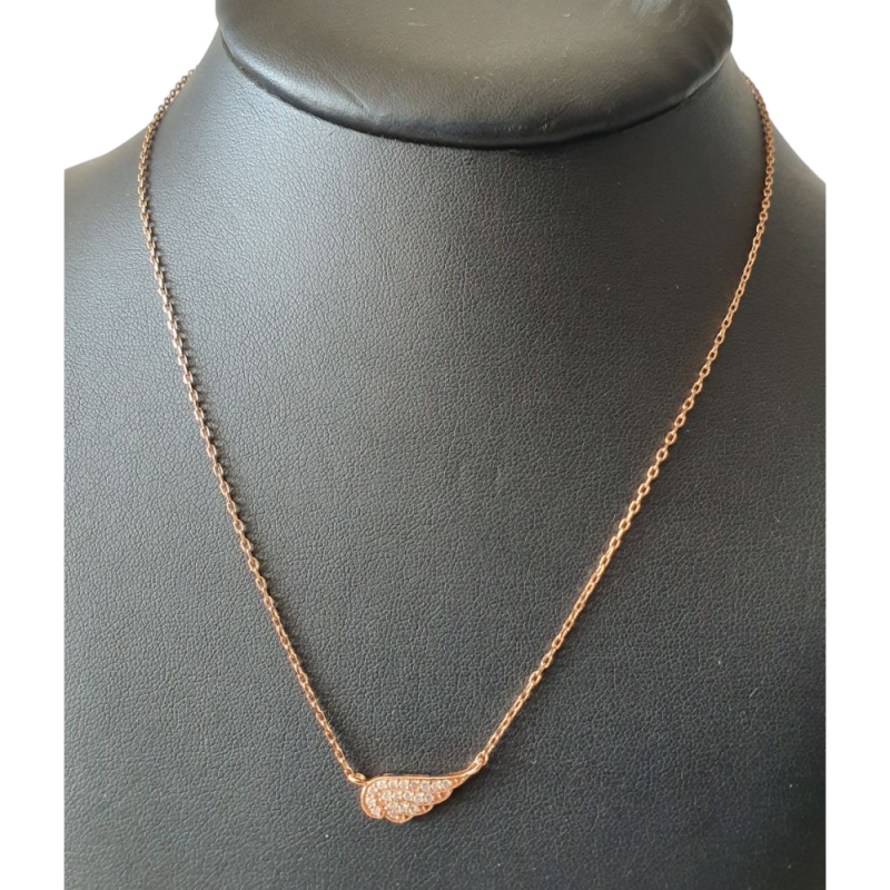 Collier avec pendentif Aile doré AG925