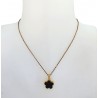 Collier avec pendentif fleur noire