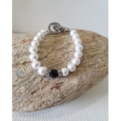 Bracelet de perles Blanches...