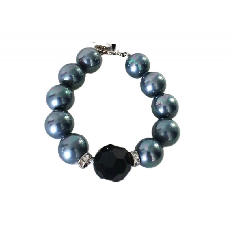 Bracelet de perles grises GM-Timonina