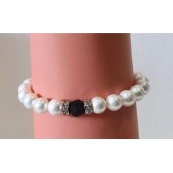 Bracelet de perles Blanches MM - Timonina