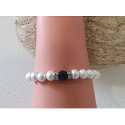 Bracelet de perles Blanches MM - Timonina