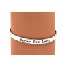 Bracelet jonc en métal Never Too Late – H.Dubin