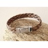 Bracelet homme tressé marron