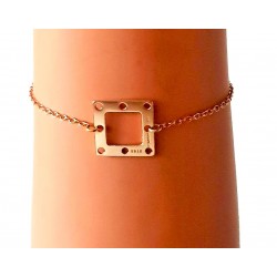 Bracelet gourmette carré - Brin d'Amour